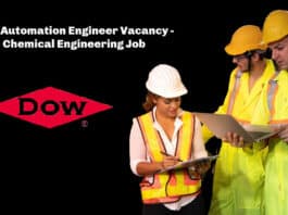 Dow Automation Engineer Vacancy - Chemical Engineering Job