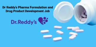 Dr Reddy’s Pharma Formulation and Drug Product Development Job