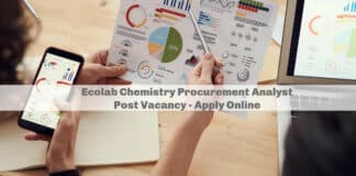 Ecolab Chemistry Procurement Analyst Post Vacancy - Apply Online