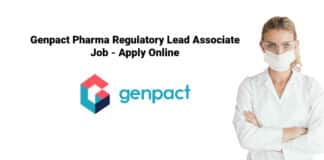 Genpact Pharma Regulatory Lead Associate Job - Apply Online