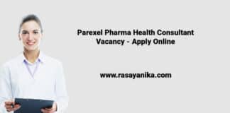 Parexel Pharma Health Consultant Vacancy - Apply Online