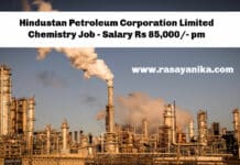 Hindustan Petroleum Corporation Limited Chemistry Job - Salary Rs 85,000/- pm