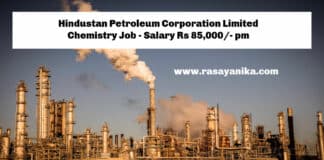 Hindustan Petroleum Corporation Limited Chemistry Job - Salary Rs 85,000/- pm