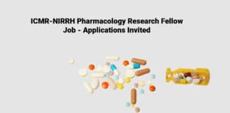 ICMR-NIRRH Pharmacology Research Fellow Job - Applications Invited