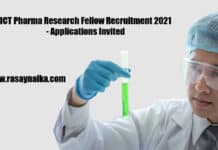 ICT Pharma Research Fellow Recruitment 2021 - Applications Invited