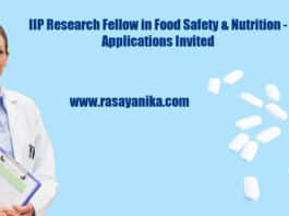 IIP Research Fellow in Food Safety & Nutrition - Applications Invited