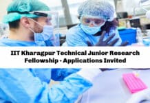 IIT Kharagpur Technical Junior Research Fellowship - Applications Invited