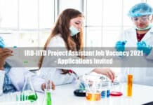 IRD-IITD Project Assistant Job Vacancy 2021 - Applications Invited