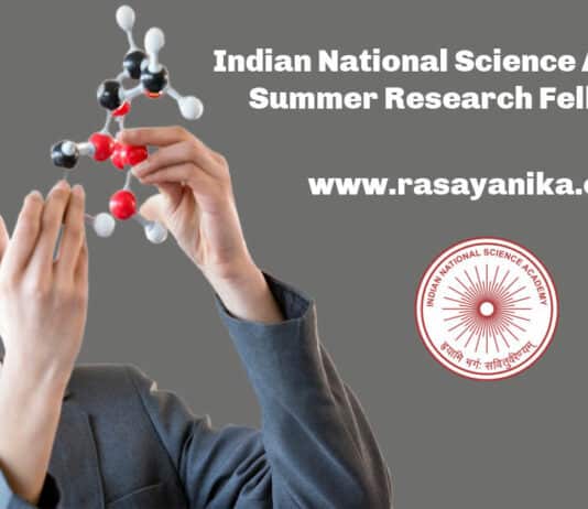 Indian National Science Academy - Summer Research Fellowship Program For Students & Teachers