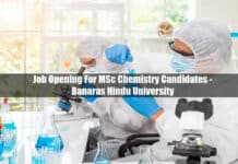 Job Opening For MSc Chemistry Candidates - Banaras Hindu University