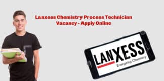 Lanxess Chemistry Process Technician Vacancy - Apply Online