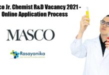 Masco Jr Chemist R&D