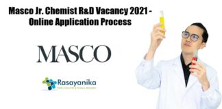 Masco Jr Chemist R&D