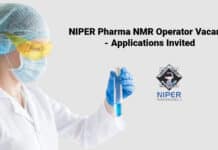 NIPER Pharma NMR Operator Vacancy - Applications Invited