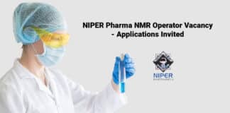 NIPER Pharma NMR Operator Vacancy - Applications Invited