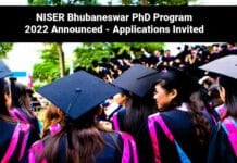 NISER Bhubaneswar PhD Program 2022 Announced - Applications Invited