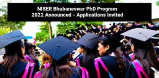 NISER Bhubaneswar PhD Program 2022 Announced - Applications Invited