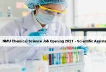 NMU Chemical Science Job Opening 2021 - Scientific Assistant