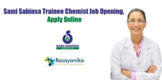 Sami Sabinsa Trainee Chemist