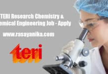 TERI Research Chemistry & Chemical Engineering Job - Apply