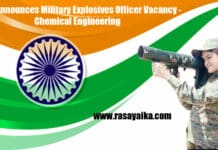 UPSC Announces Military Explosives Officer Vacancy - Chemical Engineering