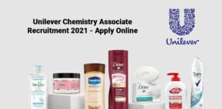Unilever Chemistry Associate Recruitment 2021 - Apply Online