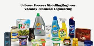 Unilever Process Modelling Engineer Vacancy - Chemical Engineering