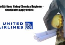 United Airlines Hiring Chemical Engineer - Candidates Apply Online