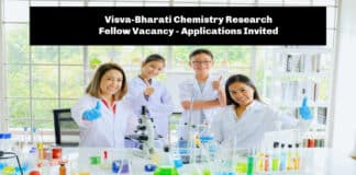 Visva-Bharati Chemistry Research Fellow Vacancy - Applications Invited