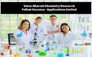 Visva-Bharati Chemistry Research Fellow Vacancy - Applications Invited