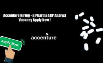 Accenture Hiring – B Pharma ERP Analyst Vacancy Apply Now ! Accenture Hiring - B Pharma ERP Analyst Vacancy Apply Now !