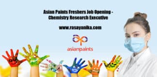 Asian Paints Freshers Job Opening - Chemistry Research Executive