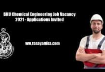 BHU Chemical Engineering Job Vacancy 2021 - Applications Invited