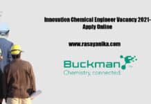 Buckman Chemical Engineer Vacancy 2021- Candidates Apply Online