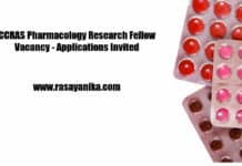 CCRAS Pharmacology Research Fellow Vacancy - Applications Invited