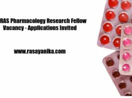 CCRAS Pharmacology Research Fellow Vacancy - Applications Invited