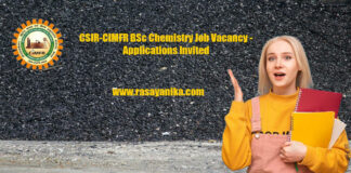 CSIR-CIMFR BSc Chemistry Job Vacancy - Applications Invited