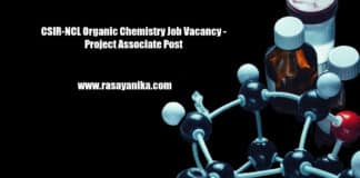 CSIR-NCL Organic Chemistry Job Vacancy - Project Associate Post