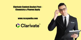 Clarivate Content Analyst Post - Chemistry & Pharma Apply