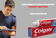 Colgate Analytical Science Research Job - Candidates Apply Online