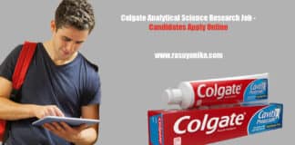 Colgate Analytical Science Research Job - Candidates Apply Online