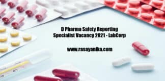 D Pharma Safety Reporting Specialist Vacancy 2021 - LabCorp