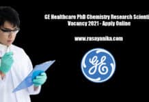 GE Healthcare PhD Chemistry Research Scientist Vacancy 2021 - Apply Online