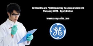 GE Healthcare PhD Chemistry Research Scientist Vacancy 2021 - Apply Online