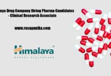 Himalaya Drug Company Hiring Pharma Candidates - Clinical Research Associate