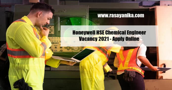 Honeywell HSE Chemical Engineer Vacancy 2021 - Apply Online