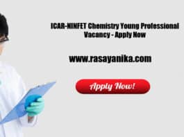 ICAR-NINFET Chemistry Young Professional Vacancy - Apply Now