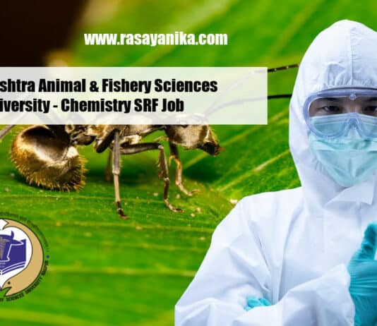 Maharashtra Animal & Fishery Sciences University - Chemistry SRF Job