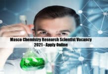 Masco Chemistry Research Scientist Vacancy 2021 - Apply Online