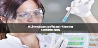 NCL Project Associate Vacancy - Chemistry Candidates Apply